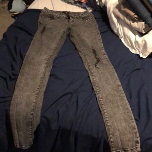 Studded skinny jeans